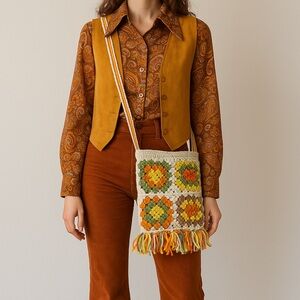 Vintage Granny Square Bag